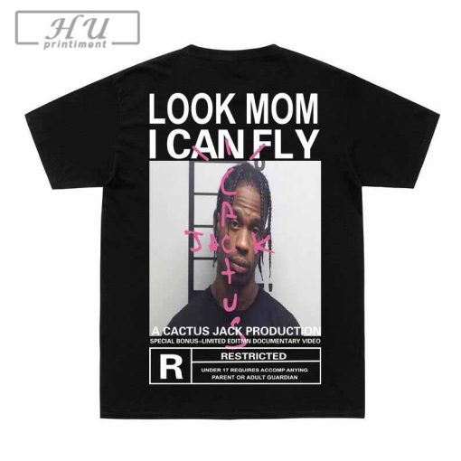 Cactus Jack 'look Mom I Can FLY' Tee Travis Scott ASTROWORLD T-Shirt, Vintage Rap Tee, Rapper Bootleg Tshirt, Rap Retr