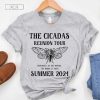 Cicada Shirt 2024 Cicada Reunion Tee Funny Cicada Concert T-shirt Bug Humor Goblincore Insect Tee Shirts