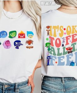 Inside Out It's Okay to Feel All The Feels Shirt, Speech Therapy Shirt, Mental Health Shirt