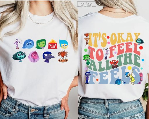 Inside Out It's Okay to Feel All The Feels Shirt, Speech Therapy Shirt, Mental Health Shirt