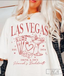 Las Vegas Bachelorette Shirt, Retro Casino Bach Trip Tee, Poker Dice Bachelorette Party Shirts, Drink and Dice Shirt