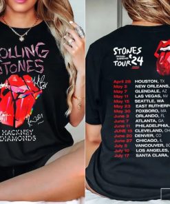 Rolling Stones 2024 Tour Tee Shirt, Rolling Stones Band Fan, Hackney Diamonds Tour Shirt