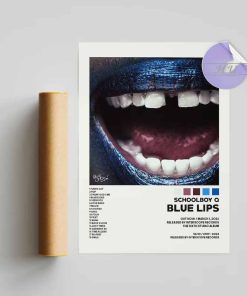 Schoolboy Q Posters, Blue Lips Poster, Tracklist Album Cover Poster Print Wall Art, Custom Poster, Schoolboy Q, Blue Lips