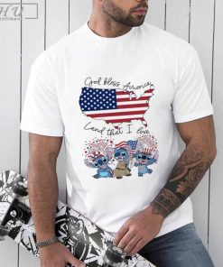 Stitch God Bless America Land That I Love T-Shirt