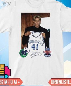 Stream Official Luka Doncic One day Dirk Nowitzki Mavericks 41 Shirt