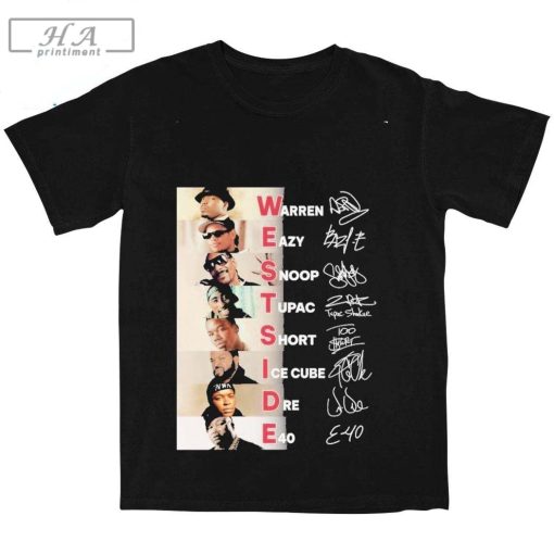 Westside Rap Gods Warren Eazy Snoop Dogg Tupac Ice Cub Dr. Dre T-Shirt