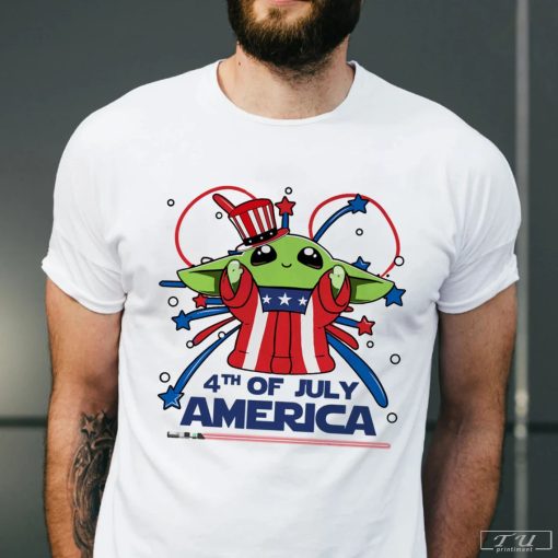 Baby Yoda America 4th of July Shirt, Star Planet Hero Shirt, Independence Day Gift