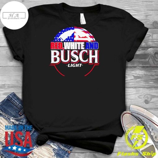 Best American Flag Red White And Busch Light T-shirt