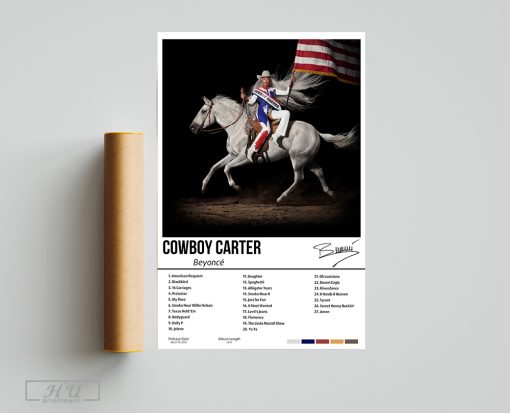 Beyoncé - Cowboy Carter Poster, Cowboy Carter Tracklist, Beyoncé Album, Album Cover Poster, Home Decor