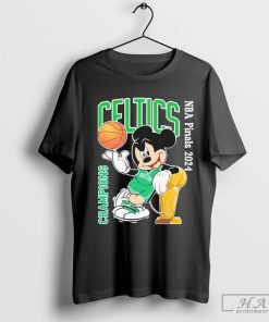 Boston Celtics Basketball NBA Champions 2024 Mickey Mouse Disney T-Shirt