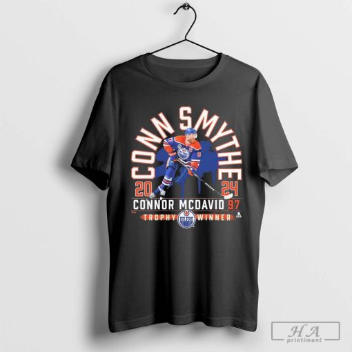 Connor McDavid Edmonton Oilers 2024 Conn Smythe Trophy Winner T-Shirt