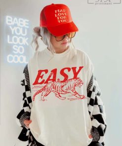 Easy Tiger Tee, Vintage Inspired Shirt, Trendy Tiger T-Shirt Retro Festival Clothing