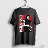 Eminem Slim Shady Red And White Eminem Graphic Printed On A Black Graphic Lean T Shirt