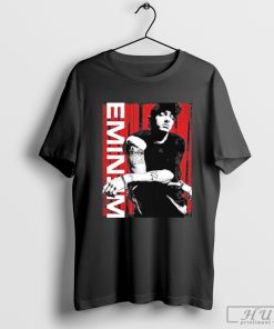 Eminem Slim Shady Red And White Eminem Graphic Printed On A Black Graphic Lean T Shirt