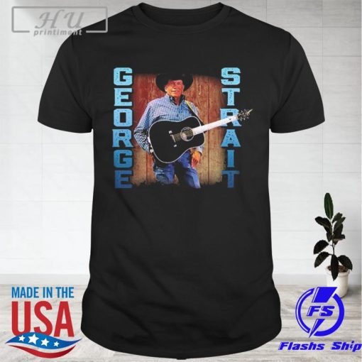 George strait 2024 black photo tour merchandise shirt