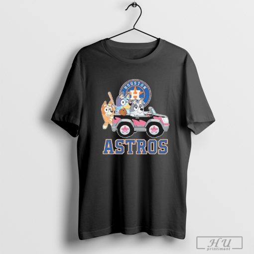 Houston Astros Bluey Chilli Aunt Trixie Heeler Baseball T-Shirt