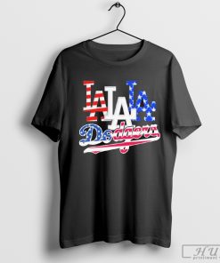 Official Los Angeles Dodgers Baseball Team Celebrating 4th Of July T-Shirt