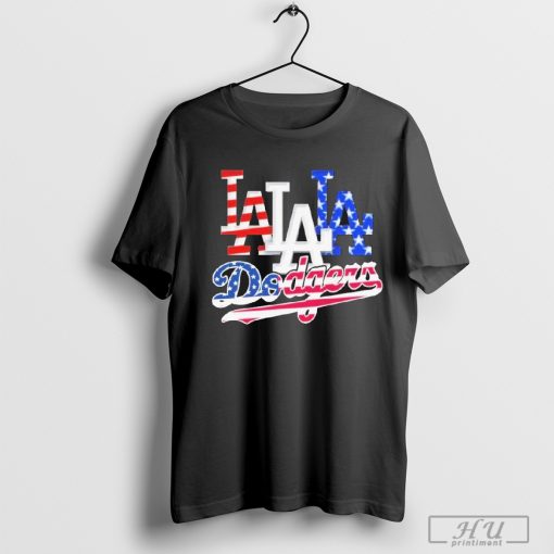 Official Los Angeles Dodgers Baseball Team Celebrating 4th Of July T-Shirt