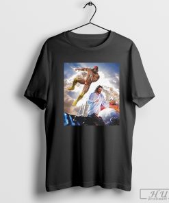 Official Macho Man Randy Savage Elbow Drop Jesus T-Shirt