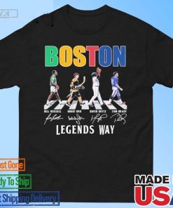 Official Tom Brady Bill Russell Boby Orr David Ortiz Boston Legends Way T-Shirt