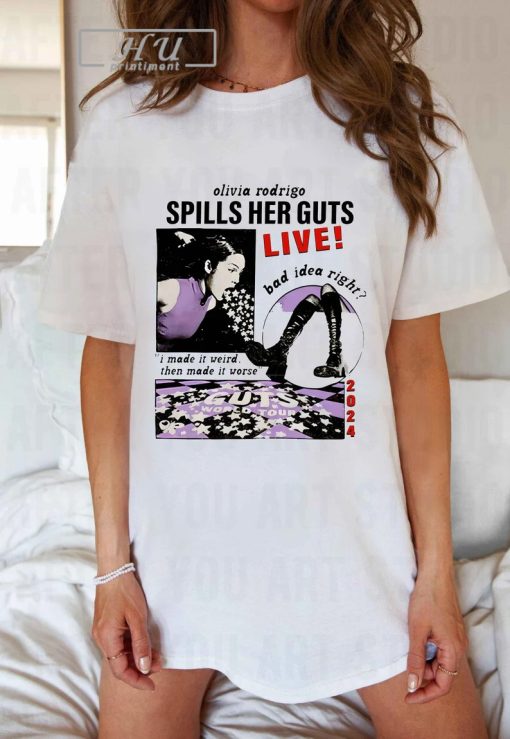 Olivia Guts Tour Shirt, Guts Tour 2024 Sweatshirt Shirt, 2024 Concert Shirt, Guts Tee