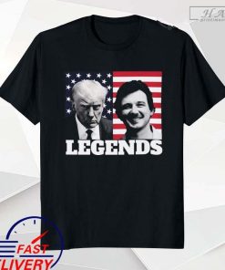 Original Morgan And Trump Mugshot Legend American Flag T-shirt