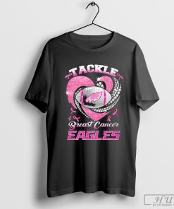Philadelphia Eagles Team Football Tackle Breast Cancer T-Shirt