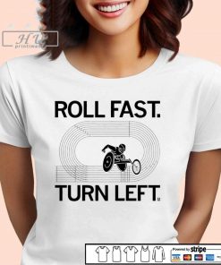 Roll fast turn left racing shirt