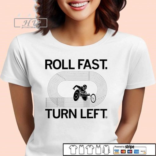 Roll fast turn left racing shirt