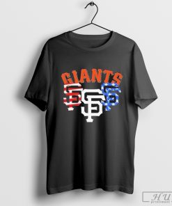 San Francisco Giants America Flags Celebrating 4th Of July T-Shirt