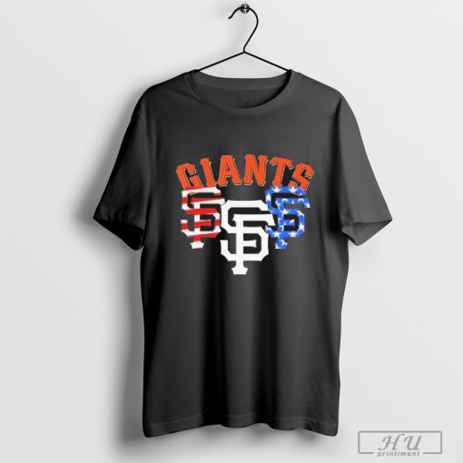 San Francisco Giants America Flags Celebrating 4th Of July T-Shirt