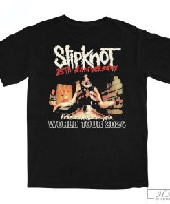 Slipknot 25th Anniversary Here Come The Pain Word Tour 2024 T-Shirt