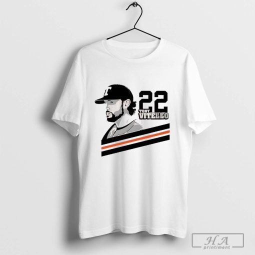 Tony Vitello 22 Tennessee Volunteers baseball portrait 2024 shirt