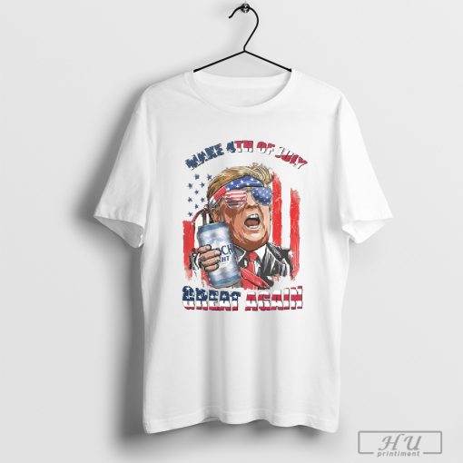 Trump Make 4th Of July Great Again Shirt, Vintage Busch Light Shirt, Trump 4th Of July Shirt, Patriotic Shirt, Funny Political Shirt