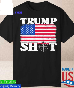 Official Trump Shot Usa Flag T-Shirt