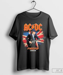 ACDC Union Jack London 2024 PWR UP Tour You Shook Me All Night Long Twice Shirt