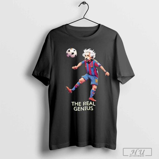 Albert Einstein soccer player graphic Barcelona meme shirt