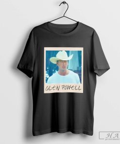 Best Glen Powell Cowboy Retro Photo Shirt