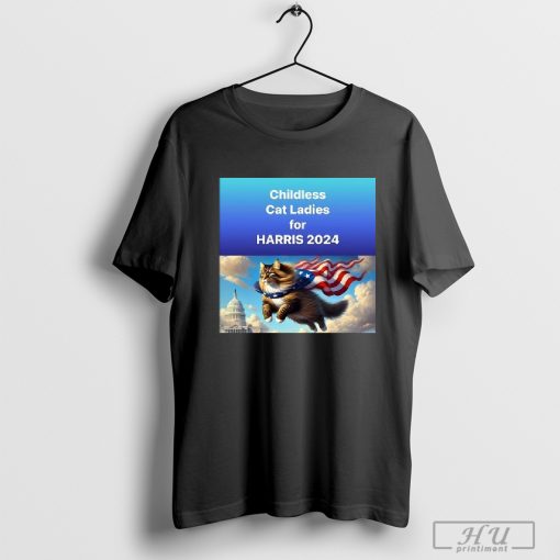 Childless Cat Ladies For Harris 2024 shirt