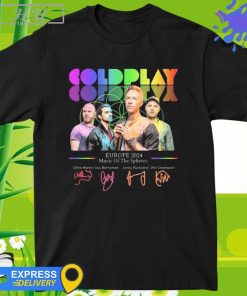 Coldplay Europe 2024 Music Of The Spheres signatures shirt