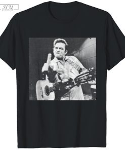 Johnny Cash, Johnny Cash Flipping off, Flipping off, Cash, Johnny Cash Merch, Johnny T-shirt, Trending Unisex Cotton T-shirt