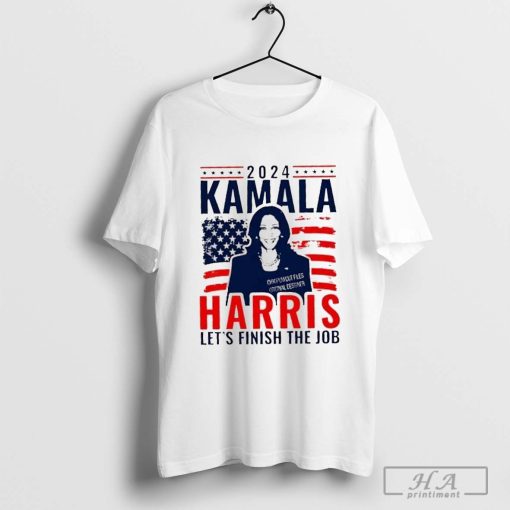 Kamala Harris Let’s Finish the Job American Flag Shirt