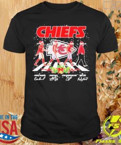 Kansas city Chiefs Abbey Road Signatures Merry Ugly Christmas 2024 Shirt