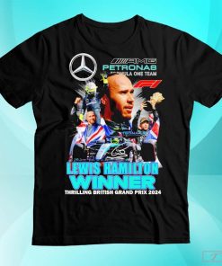 Lewis Hamilton Winner Thrilling British Grand Prix 2024 T Shirt