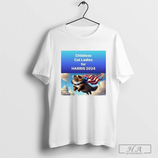 Lorenzo The Cat Childless For Cat Ladies For Kamala Harris 2024 Shirt