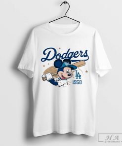 Mickey Mouse Los Angeles Dodgers 1958 Baseball Shirt