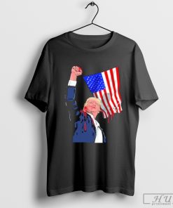 Donald Trump Shooting Superhero Never Surrender t-shirt