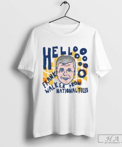 Official Hello Frank Walker face from National Tiles cartoon shirt