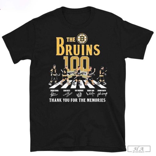 Official The Boston Bruins 100 Thank You For The Memories T-Shirt