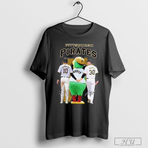 Pittsburgh Pirates Bryan Reynolds Mascot And Paul Skenes Signatures T-shirt